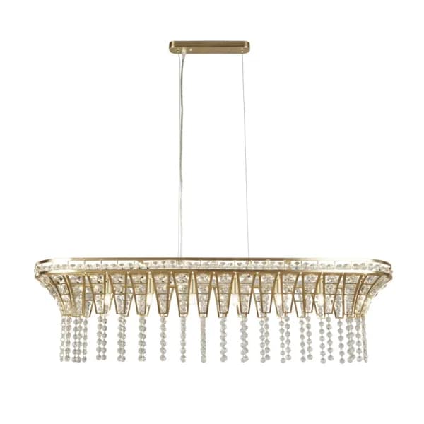 Searchlight Gemma 8 Light Bar Ceiling Pendant Light - Satin Brass