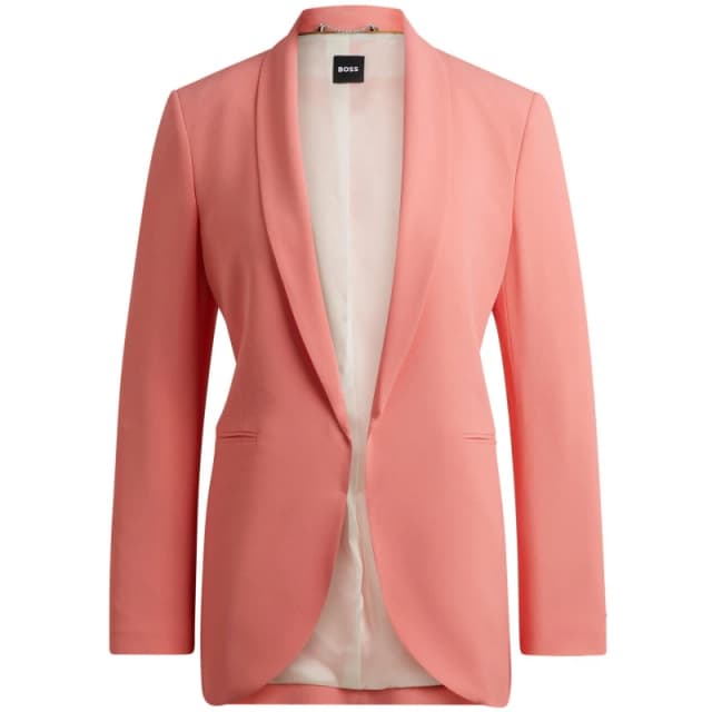 Boss Womens Jirea Tailored Formal Jacket Open Purple female 4 (XXS)