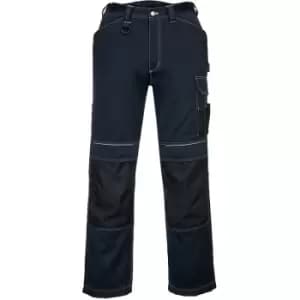 Portwest - Mens PW3 Work Trousers (34R) (Navy/Black) - Navy/Black