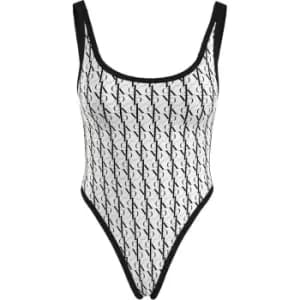 Calvin Klein Scoop Back One Piece Swimsuit Womens - White