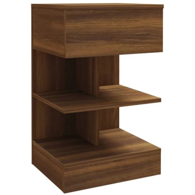 Vidaxl Bedside Cabinet Brown Oak 40X35X65cm Engineered Wood, Brown 816045