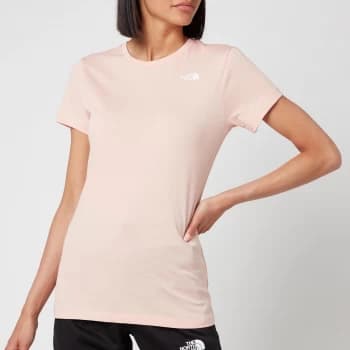 The North Face Womens Simple Dome Short Sleeve T-Shirt - Evening Sand Pink - L
