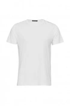 Mens French Connection Classic Cotton Crew T Shirt White