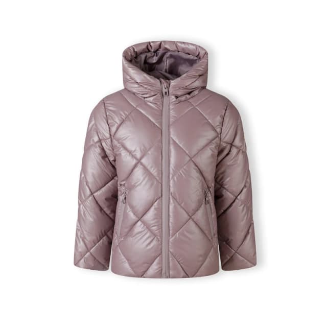 Minoti Girls quilted jacket with hood and zip pockets lilac Lilac female 2-3 Yrs