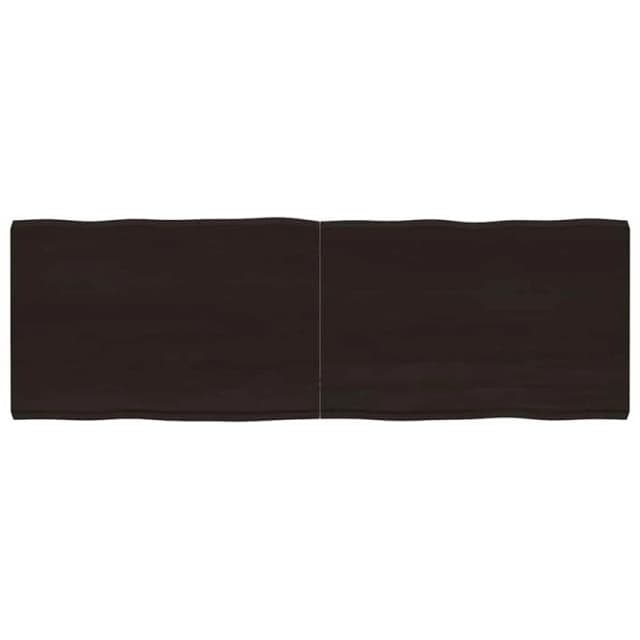 Vidaxl Table Top Dark Brown 180X60X(2-6) Cm Treated Solid Wood Live Edge, Brown 364045