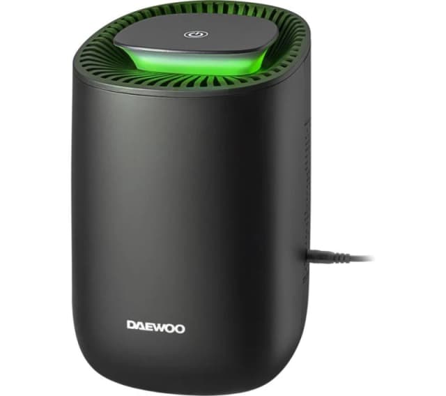 Daewoo Daewoo 600ml Mini Dehumidifier for Wardrobe Window Small Room Quiet Low Power in Black Small Unisex 5024996992229