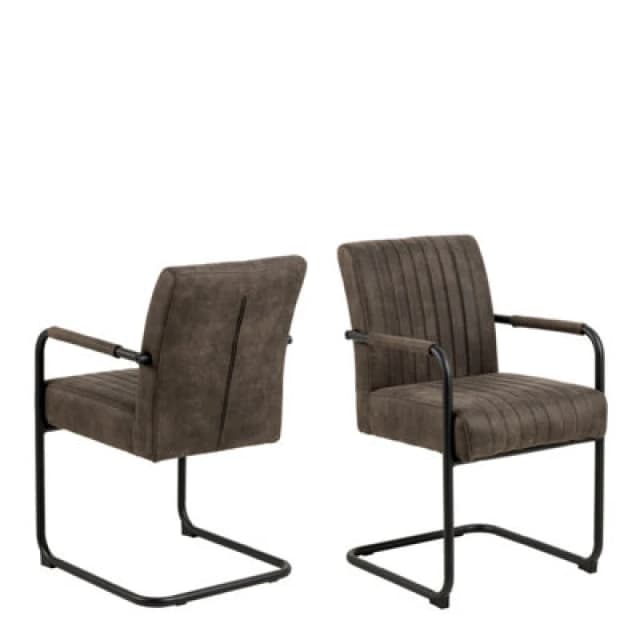 Furniture To Go Adele Dining Chair In Grey Fabric Set Of 2