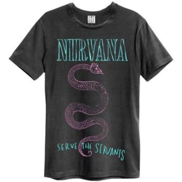 Amplified Amplified Men Serve The Servants Nirvana T-Shirt in Charcoal Size: Small Charcoal S Male 5063470090518