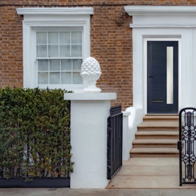 Lacerta Composite Door Monza Blue 890mm X 2090mm Open In Right Hand Obs Glass 10 Year Guarantee - Free Delivery & Smart Lock