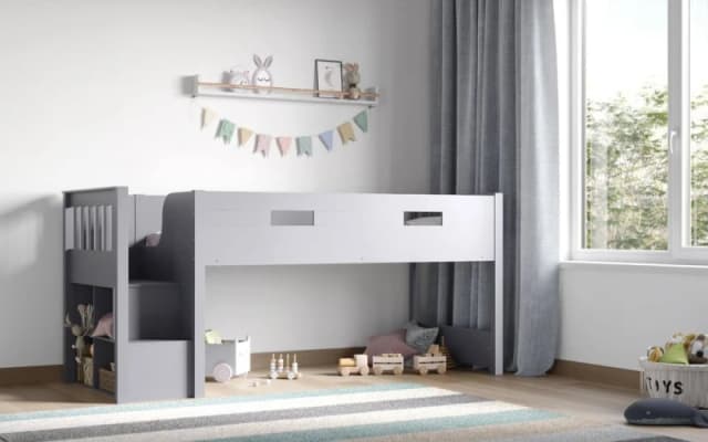 Flair Charlie Staircase Mid Sleeper Cabin Bed Grey