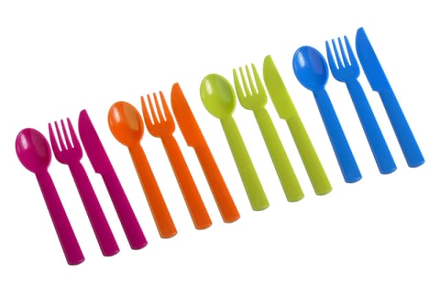 Premier Housewares Durable 12PC Assorted Cutlery Set, Portable Serving Spoon And Fork Set, Lightweight Spoon And Fork Set Multi