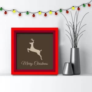 3030AHSNOEL-003 Multicolor Decorative Framed MDF Painting