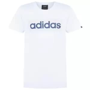 adidas Linear Info Mens T-Shirt - Blue