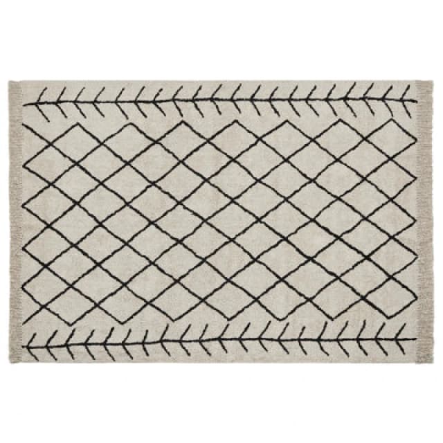 Beliani Rug Bozkir Beige 160 X 230 Cm Cotton