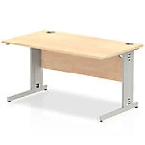 Impulse Cable Managed 1400 Rectangle Desk Maple