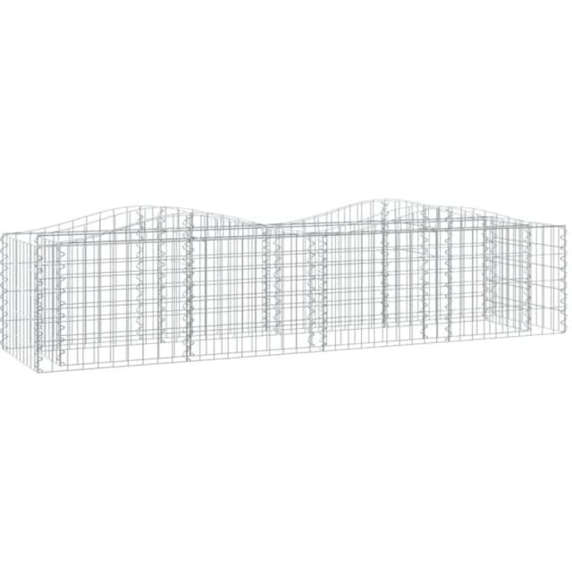 VIDAXL Arched Gabion Raised Bed 200x50x50cm Galvanised Iron Vidaxl 8720845652050