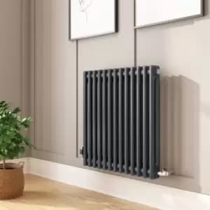 Anthracite Horizontal 2 Column Radiator 600 x 603mm - Nambi