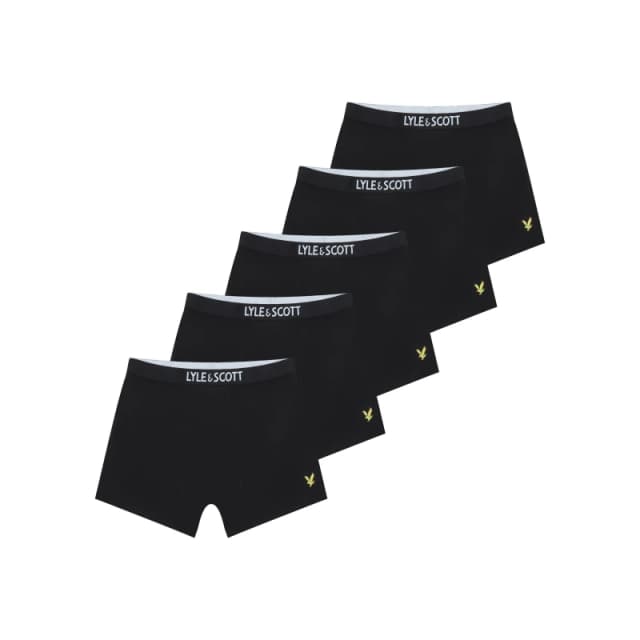 Lyle and Scott Gacy 5 Pack Trunks - Black 6 - 8
