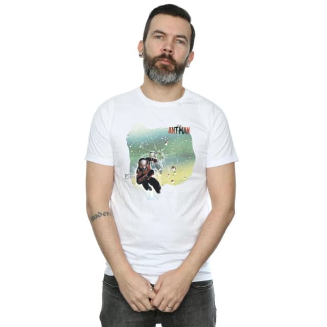 Marvel Marvel Men Ant-Man Shatter T-Shirt in White Size: Small White S Male 5057245953344