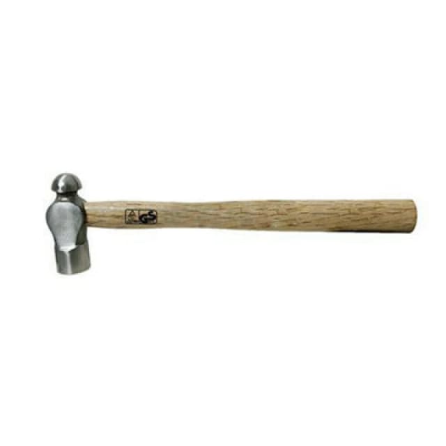 Loops 8oz Hardwood Ball Pein Hammer Striking Shaping Metal Wooden Shaft & Steel Head Metallics