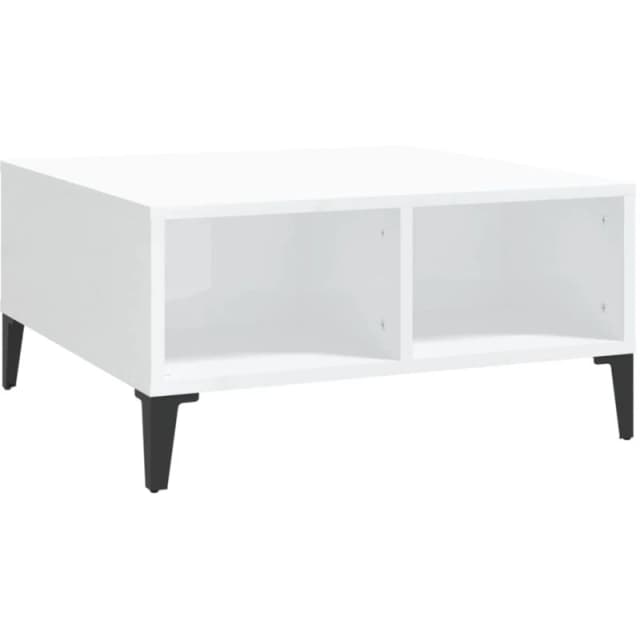 VIDAXL Coffee Table High Gloss White 60x60x30cm Engineered Wood Vidaxl 8720286358016