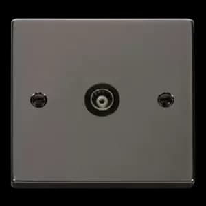 Click Scolmore Deco 1 Gang Isolated Co-Axial Socket - VPBN158BK