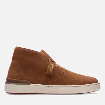 Clarks Mens Court Lite Suede Desert Boots - Cognac - UK 11