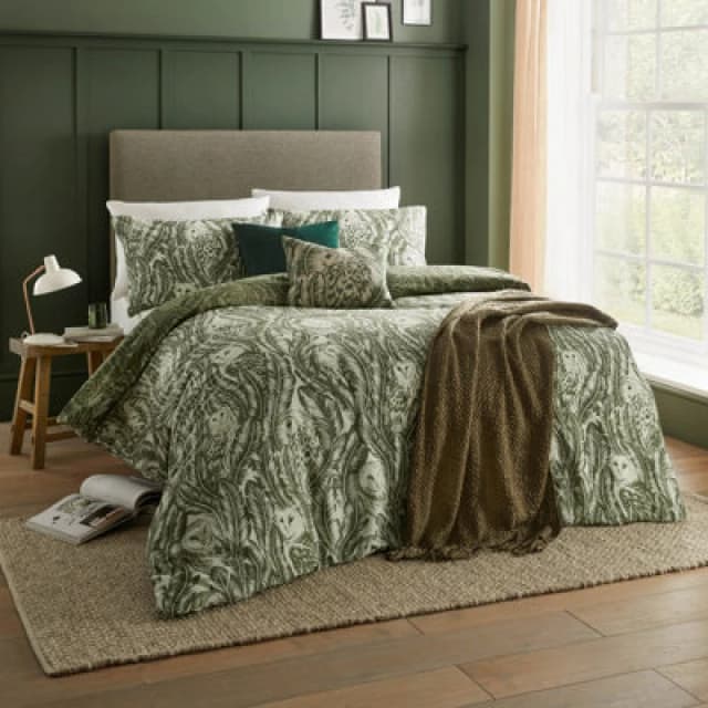 Albus Heritage Duvet Cover Set Forest Green, Forest Green / Super King