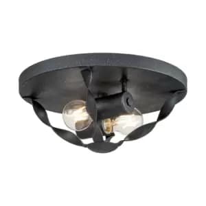 Quoizel Bradbury Semi Flush Ceiling Light Grey Ash
