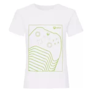 Xbox Girls Controller T-Shirt (7-8 Years) (White)
