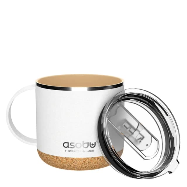 asobu Infinite Double Wall Vacuum Insulated Mug White 470ml White unisex