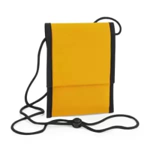 Bagbase Recycled Neck Pouch (One Size) (Mustard Yellow)