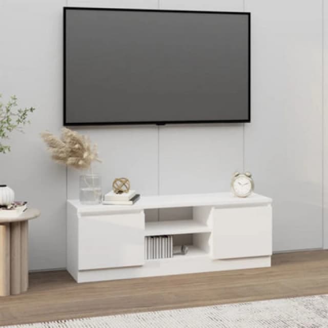 Vidaxl TV Cabinet With Door White 102X30X36 Cm, White 823350
