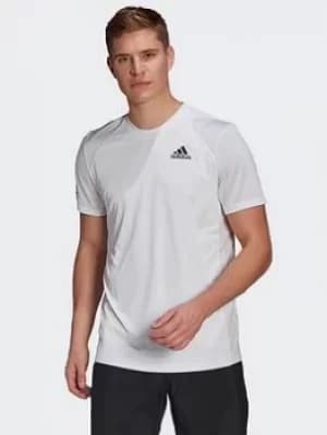 adidas Club Tennis 3-stripes T-Shirt, Black/White Size M Men