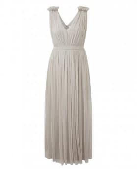 Anaya V neck ribbon waist maxi dress