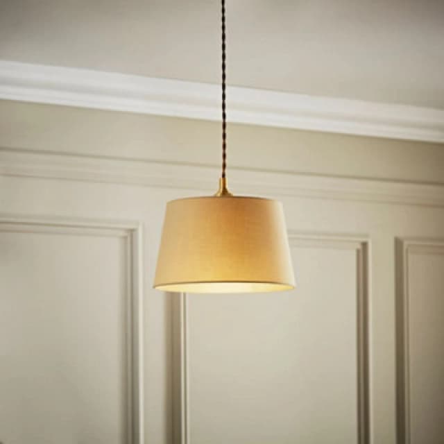 ValueLights ValueLights Aspen Natural Tapered Easy Fit Pendant Lamp Shade Size: Small Natural Small Unisex 5016529274124