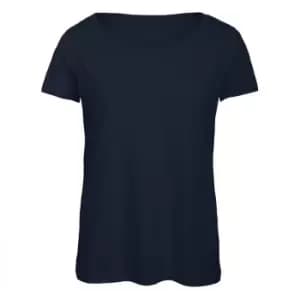 B&C Womens/Ladies Favourite Cotton Triblend T-Shirt (M) (Navy Blue)