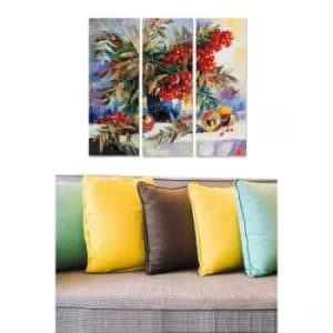 MDF8014237 Multicolor Decorative MDF Painting (3 Pieces)
