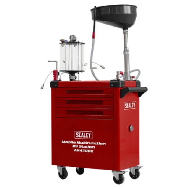 Sealey 61 Piece Mobile Multifunction Oil Station and Tool Set AK470DX