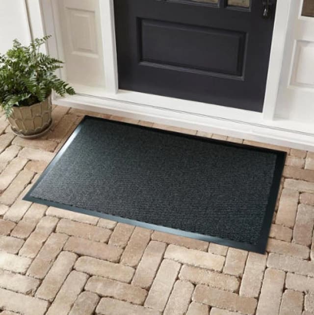 Door Mats Hallway Runners Non Slip Outdoor Indoor-Kitchen Floor Mats Rubber Back Dirt Trapper Anthracite 40X60 Cm