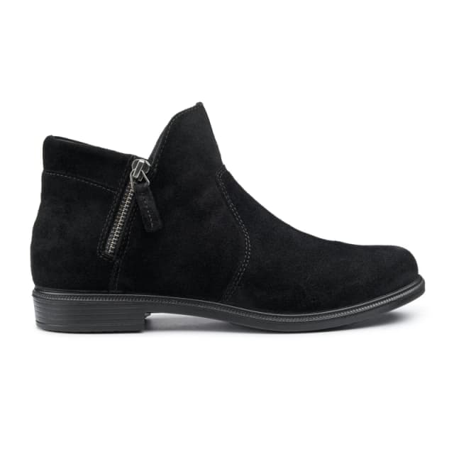 Hotter Womens Wide Fit 'Ludlow' Ankle Boots in Black Size: 4.5 Black Female 4.5