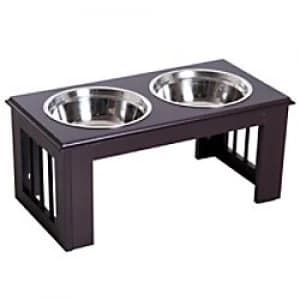 PawHut Pet Feeder Brown 305mm x 584mm x 254 mm