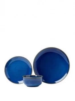Sabichi 12 Piece Blue Reactive Stoneware Dinner Set
