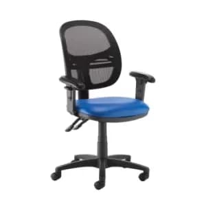 Dams MTO Jota Mesh Medium Back Operators Chair with Adjustable Arms - Nero Black