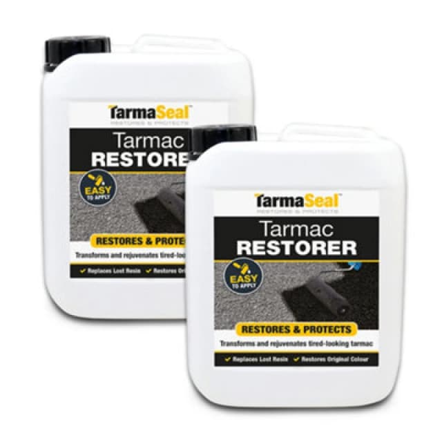 Smartseal Tarmaseal Tarmac Sealer & Restorer, Black, Superior To Tarmac Paint For Driveways, 2 X 5L, Black 5.061E+12