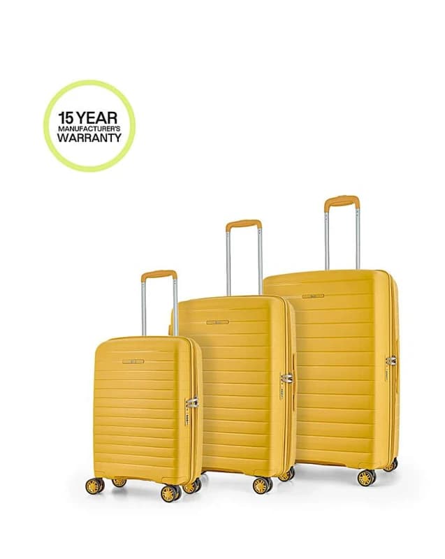 Rock Rock Palma 3pc Suitcase Set Yellow - Rock - Size: 3 Piece Set Yellow 3 Piece Set SH50607