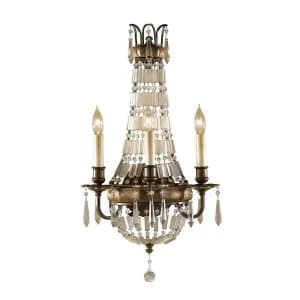 3 Light Indoor Candle Wall Light British Bronze, Oxidized Bronze, E14