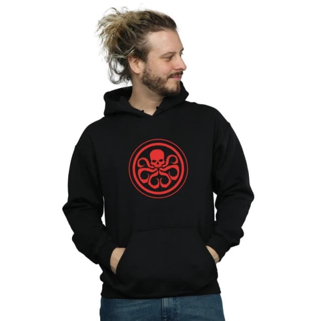 Marvel Marvel Men Hydra Logo Hoodie in Black Size: Small Black S Male 5057864508581