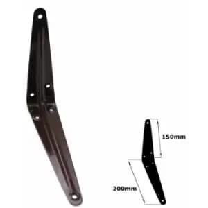 Moderix - Shelf Brackets Brown London Pattern Metal For Shelving Constructions - Size 150x200mm - Pack of 10