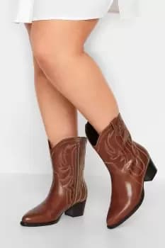 Extra Wide Fit Cowboy Ankle Boots